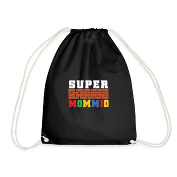 Super Mommio - Drawstring Bag - black - Front