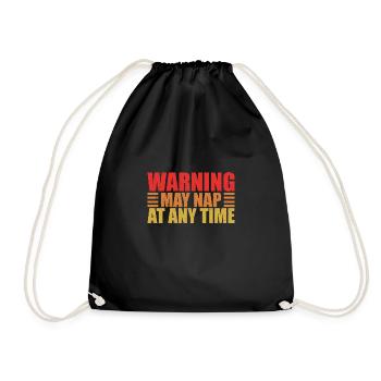 Papa Warning peut faire une sieste soudainement à tout moment drôle - Sac de sport léger - noir - Devant