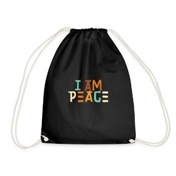 I am peace funny matching couples - Turnbeutel - Schwarz - Vorne