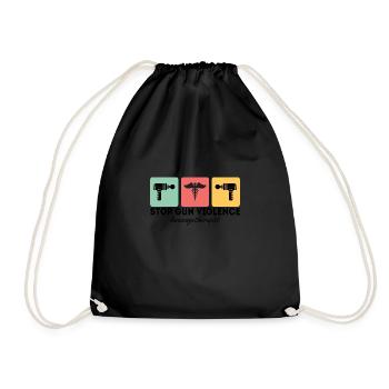Massage Therapist Stop Gun Violence - Drawstring Bag - black - Front