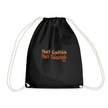 Vintage Half Coffee Half Teacher Drôle De Professeur - Sac de sport léger - noir - Devant