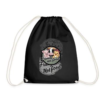 Les amis ne mangent pas de nourriture - Sac de sport léger - noir - Devant