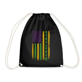 Mardi Gras - Drapeau US - Costume - Cadeau - Sac de sport léger - noir - Devant