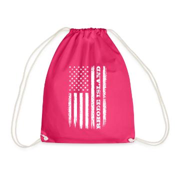 Flagge USA Rhode Island Bundesstaat Geschenk - Turnbeutel - Fuchsia - Vorne