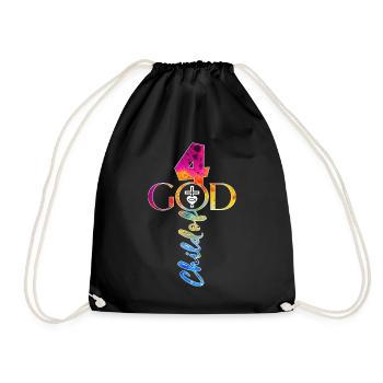 CHURCH CHRISTIANS 4 YEARS JESUS 4TH BIRTHDAY - Drawstring Bag - black - Front