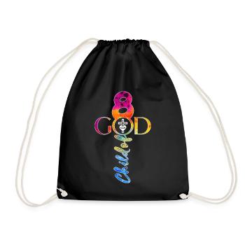ÉGLISE CHRÉTIENS 8 ANS JÉSUS 8E ANNIVERSAIRE - Sac de sport léger - noir - Devant