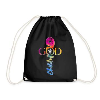 CHURCH CHRISTIANS 9 YEARS JESUS 9TH BIRTHDAY - Drawstring Bag - black - Front
