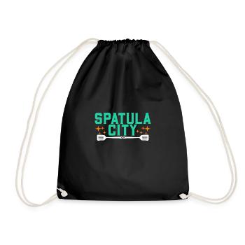 Spatula City Chef Food Professional Baker - Drawstring Bag - black - Front