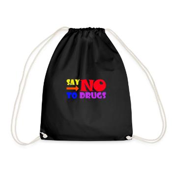Rétro dit non aux drogues - Sac de sport léger - noir - Devant