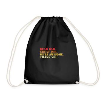 Cher papa Excellent travail nous sommes géniaux merci - Sac de sport léger - noir - Devant