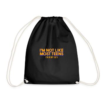 Citation sarcastique Je ne suis pas comme la plupart des adolescents que je suis dans mon - Sac de sport léger - noir - Devant
