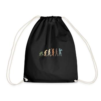Drôle Retro Evolution Of Man Saxophones - Sac de sport léger - noir - Devant