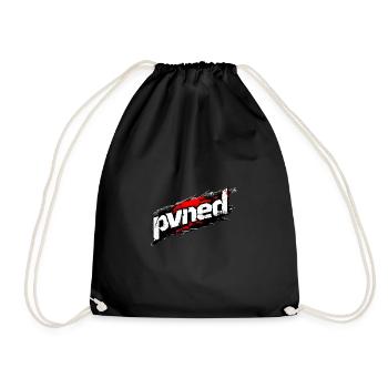 "pvned" Logo mit Style und anders! - Turnbeutel - Schwarz - Vorne