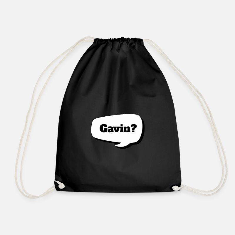 Gavin? - Drawstring Bag - black