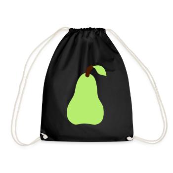 pear - Drawstring Bag - black - Front