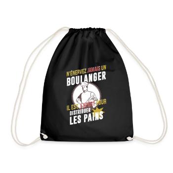 Boulanger humour - Sac de sport léger - noir - Devant