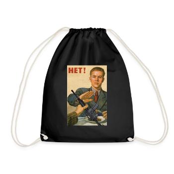 Njet M4 contre les armes Pacifisme contre la guerre - Sac de sport léger - noir - Devant