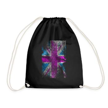 Union Jack - Drawstring Bag - black - Front
