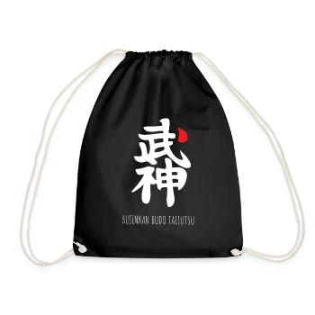 bujin bujinkan taijutsu - Drawstring Bag - black - Front