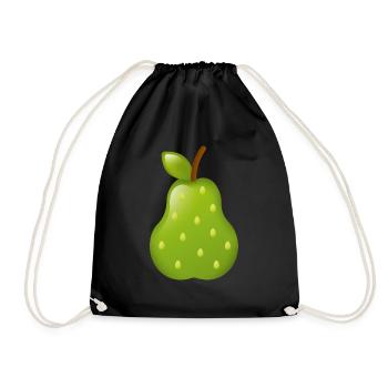 Smiley Pear - Turnbeutel - Schwarz - Vorne