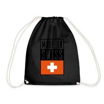 swiss made in - Turnbeutel - Schwarz - Vorne