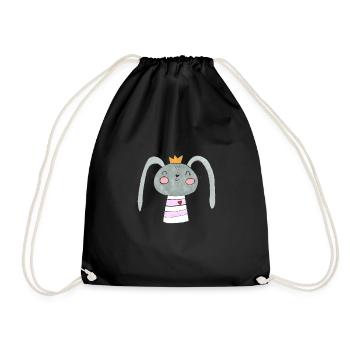 lapin mignon - Sac de sport léger - noir - Devant