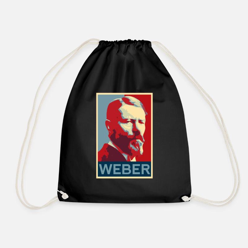 Max Weber - Drawstring Bag - black