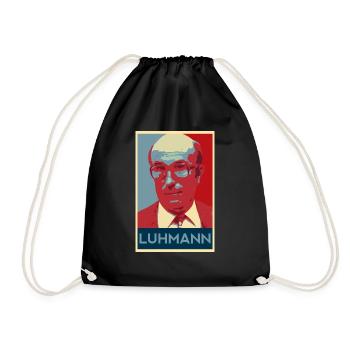 Niklas Luhmann systems theory - Drawstring Bag - black - Front