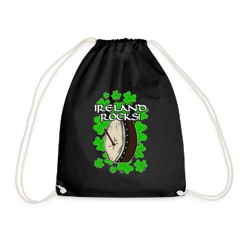 Irlande Rocks Bodhran Irish St Patrick’s Day - Sac de sport léger - noir - Devant