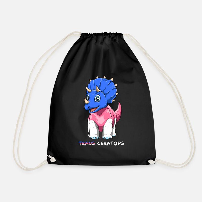 Lustiges Transgender Dinosaurier Geschenk - Turnbeutel - Schwarz