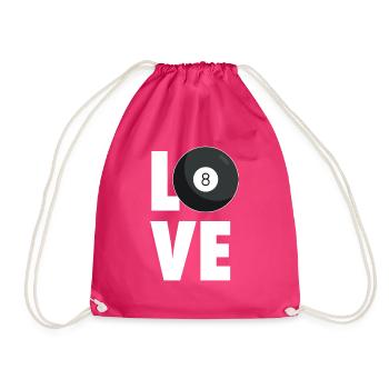 Dear Billiards Billiards Player - Drawstring Bag - fuchsia - Front