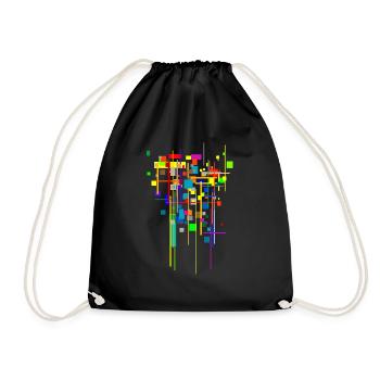 Architecture Patterns - Science-Fiction Colors - Drawstring Bag - black - Front