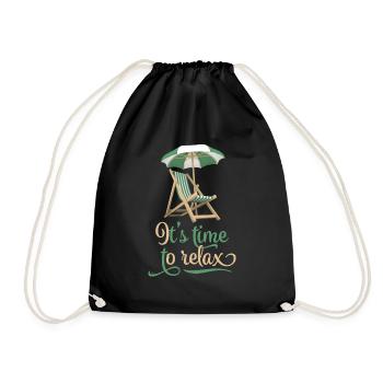 Relax - Drawstring Bag - black - Front