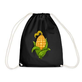 Épi de maïs - Sac de sport léger - noir - Devant
