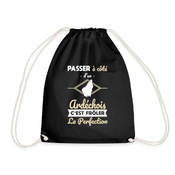 Ardéchois - Frôler la perfection - Ardèche - Sac de sport léger - noir - Devant
