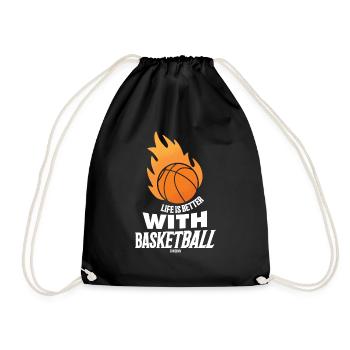 La vie est meilleure avec le basketball - Sac de sport léger - noir - Devant