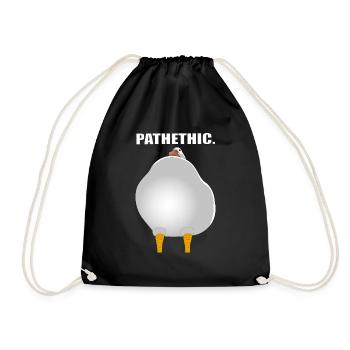 Pathetic. - Drawstring Bag - black - Front