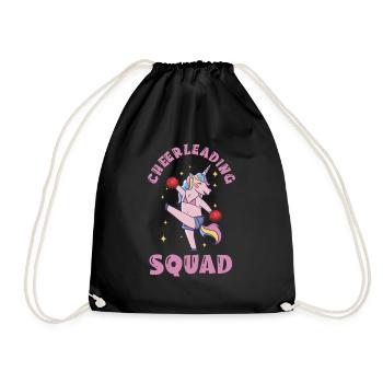 Cheerleading Squad Unicorn Cheerleader Cheerdance - Turnbeutel - Schwarz - Vorne