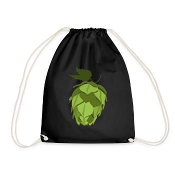 Hops Beer Drinker Brewer Gift - Drawstring Bag - black - Front
