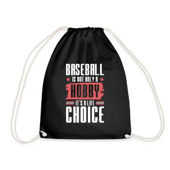 baseball hobby - Turnbeutel - Schwarz - Vorne