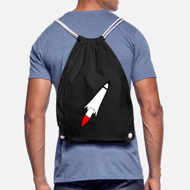 Spacecraft Rocket Space Space Flight Vector Drawstring Bag