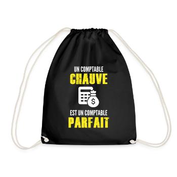 comptable chauve - comptable parfait - Sac de sport léger - noir - Devant