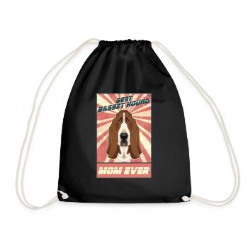 Best Basset Hound Mom Ever I Basset Lover - Turnbeutel - Schwarz - Vorne