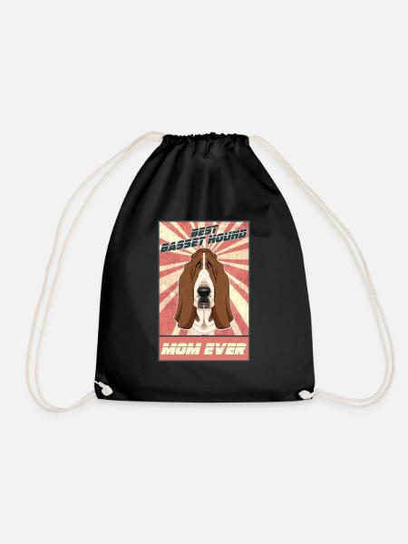 Best Basset Hound Mom Ever I Basset Lover - Turnbeutel - Schwarz