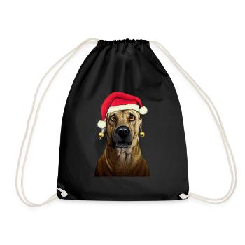 Black Mouth Cur Christmas - Black Mouth Cur - Drawstring Bag - black - Front
