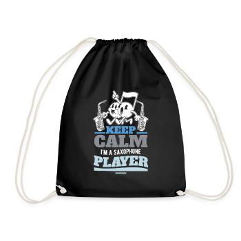Restez calme Je suis un saxophoniste - Sac de sport léger - noir - Devant