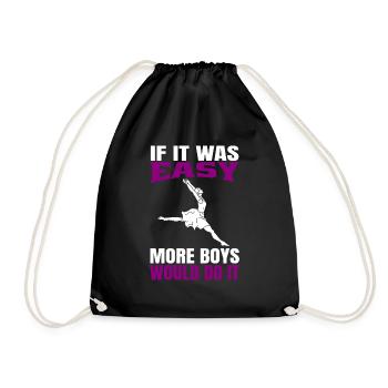 Ballet Gift Dance Dancer Ballerina Dance Class - Drawstring Bag - black - Front