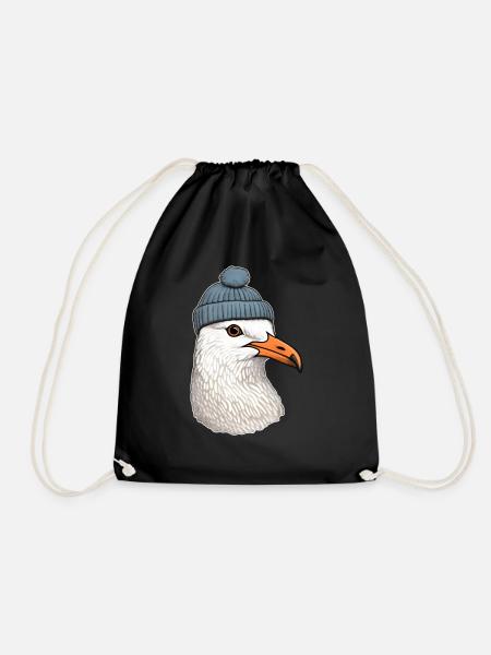 Seefahrer Möwe - Turnbeutel - Schwarz