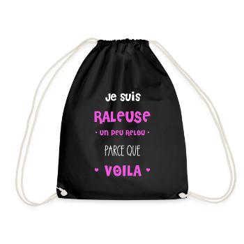 Je suis râleuse parce que voilà - Sac de sport léger - noir - Devant