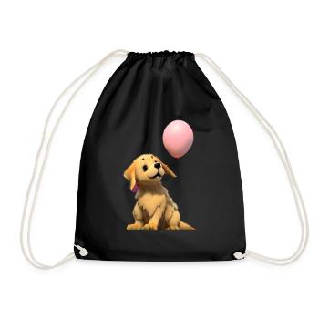 Chiot Golden Retriever Chien Propriétaire Chiens - Sac de sport léger - noir - Devant